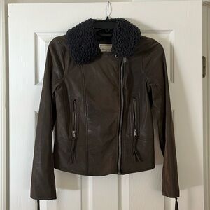 Abercrombie & Fitch vintage bomber, XS, brown & black